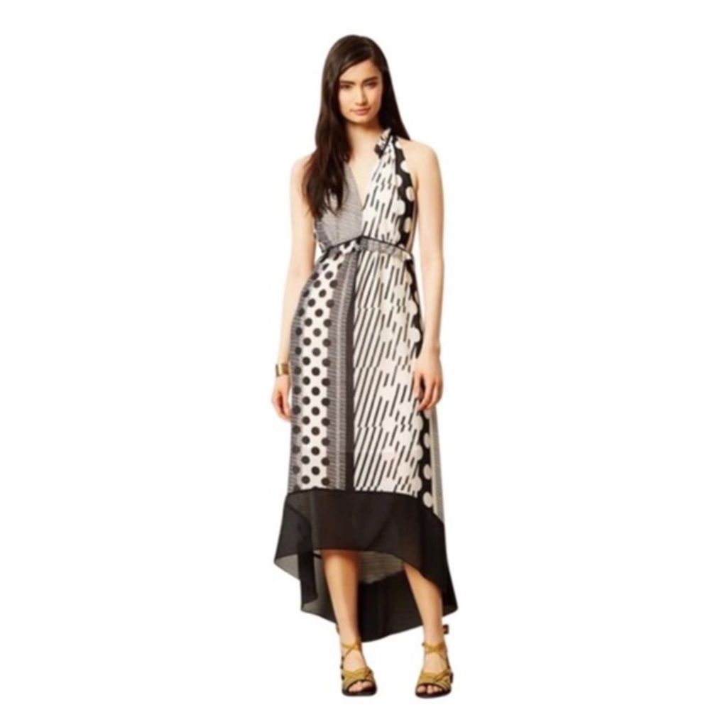 Anthropologie Maeve Channeled Dot Casual Maxi